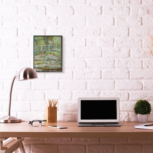 Stupell Industries Bridge Over Lilies Monet with Frame Wall Accent
